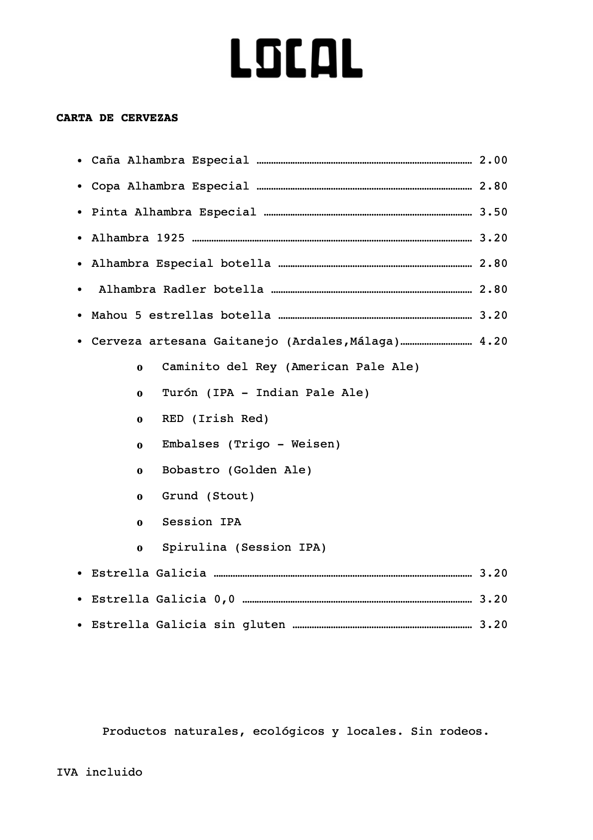 Carta Cervezas y Vinos (1)